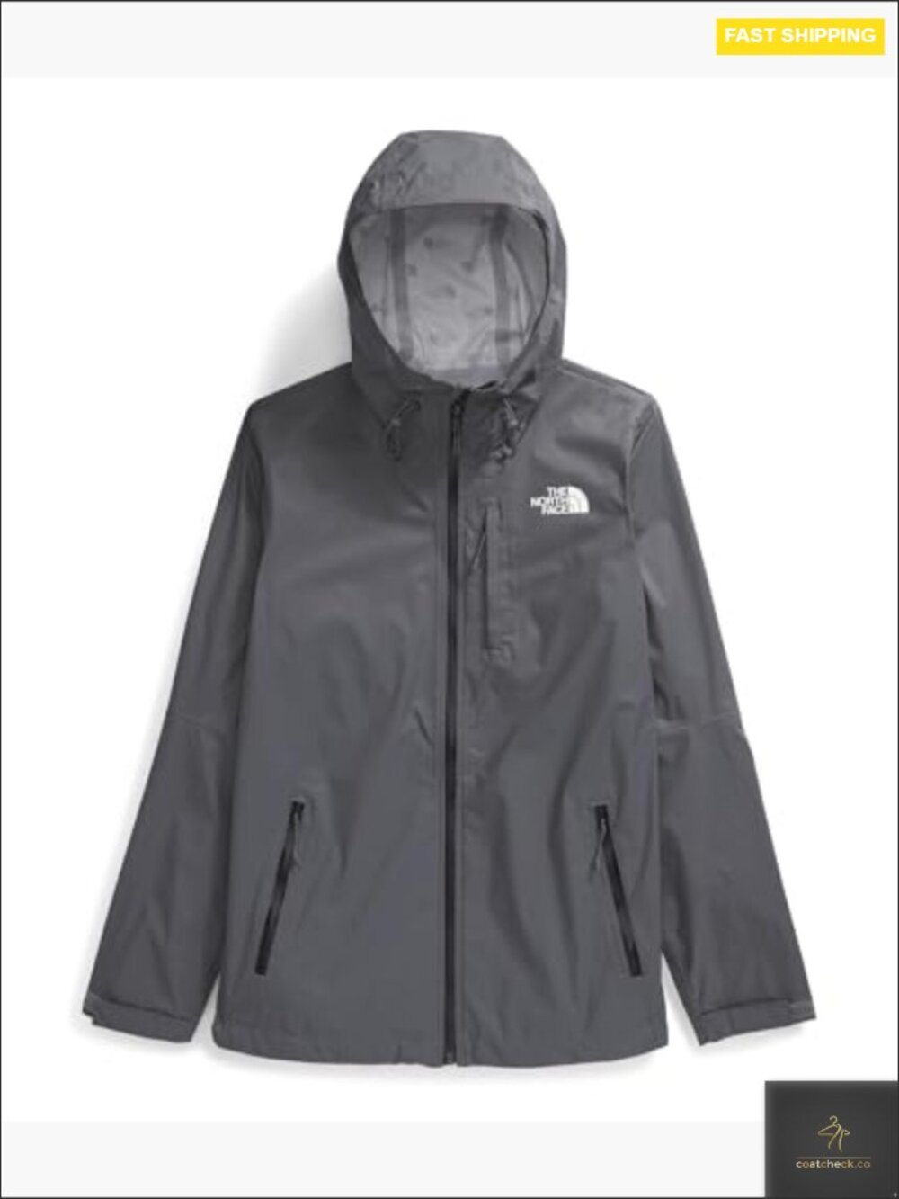 Waterproof Rain Jacket with Adjustable Hood Pit-Zip Venting Lightweight Nylon - Picture 7 of 7